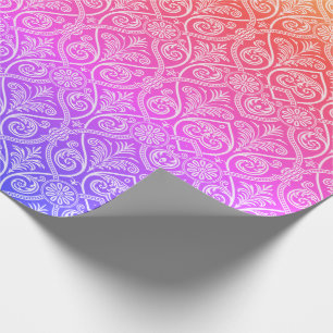 Papel De Regalo Bonito Damask Rainbow Pattern Moderno