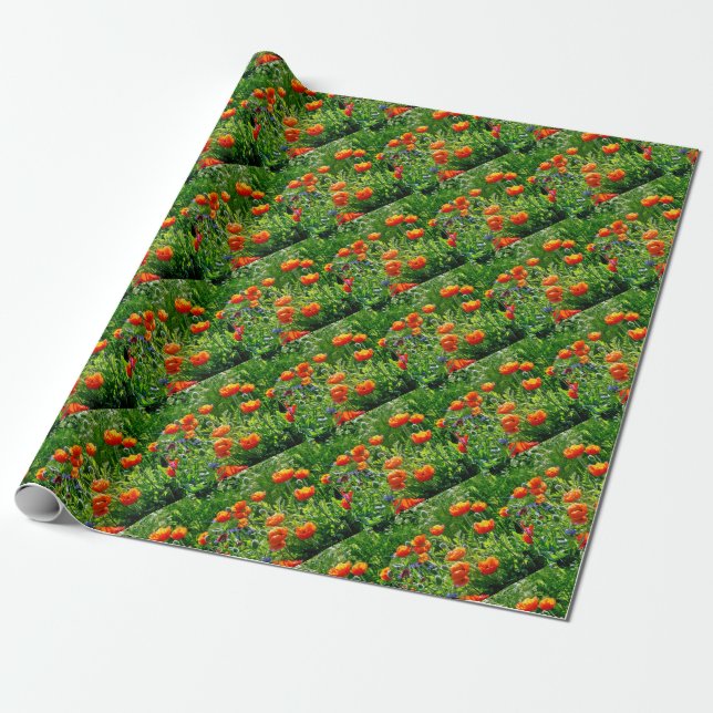 Papel De Regalo Bonito de cachorros naranjas (Desenrollado)