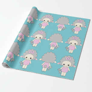 Papel De Regalo Bonito de muñecas grandes y pequeñas