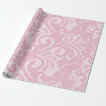 Papel De Regalo Bonito de patrón de encaje rosado<br><div class="desc">Este diseño se creó a través del arte digital. Haga clic en personalizar para cambiar el color de fondo. Contáctame en colorflowcreations@gmail.com si quieres tener este diseño en otro producto. Compra mi pintura de acrílico abstracta original a la venta en www.etsy.com/shop/colorflowart. Ver más de mis creaciones o seguirme en www.facebook.com/colorflowcreations,...</div>