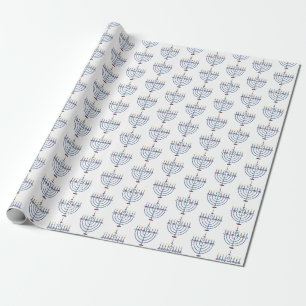 Papel De Regalo Bonito del modelo de Jánuca Menorah