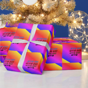 PAPEL DE REGALO BONITO DÍA BUENO ROJO ROJO AZUL MANDALA  