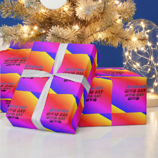 PAPEL DE REGALO BONITO DÍA BUENO ROJO ROJO AZUL MANDALA