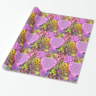 PAPEL DE REGALO BONITO DISEÑO FLORAL PSALM 23