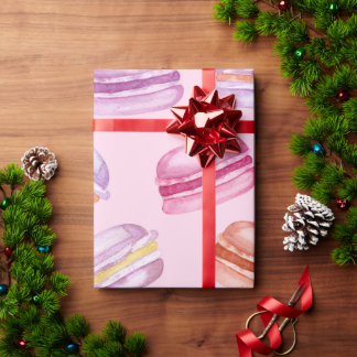 Papel De Regalo Bonito en macarones rosados