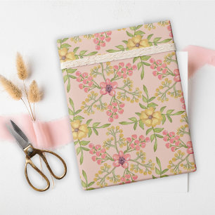 Papel De Regalo Bonito Floral Boho Fiesta Cute