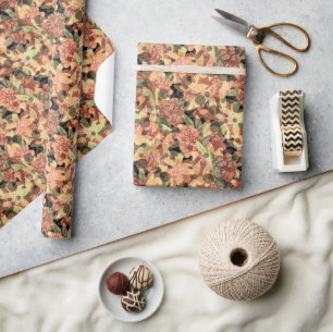 Papel De Regalo Bonito fondo floral, elegante, otoño