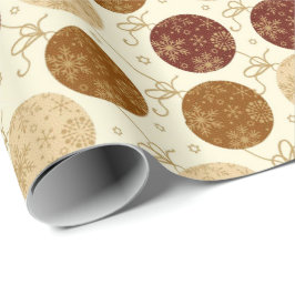 Papel De Regalo Bonito Hermosos Navidades Pastel Colgando Bolas.