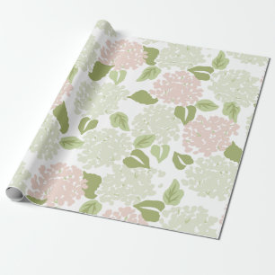 Papel De Regalo Bonito hidrangea floral preppy clásico