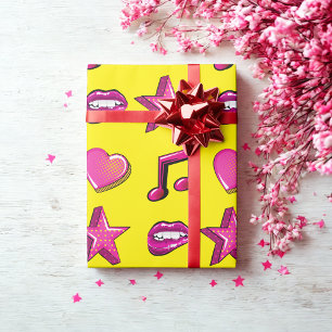 Papel De Regalo Bonito libro de historietas estilo de música de la