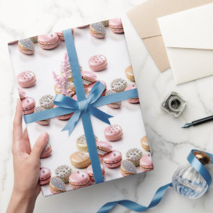 Papel De Regalo Bonito Macaron con Diamantes Cumpleaños