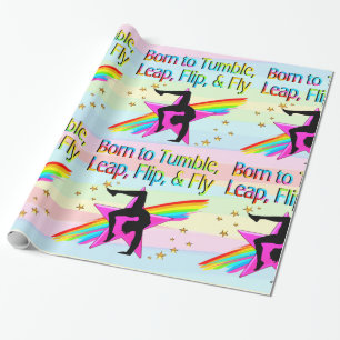 PAPEL DE REGALO BONITO NACIDA A TUMBING GYMNASTIC GIFT WRAP