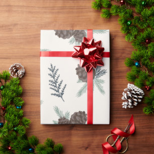 Papel De Regalo Bonito Navidades de Cono Vegetales