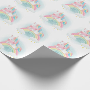 Papel De Regalo Bonito Pastel Unicorn