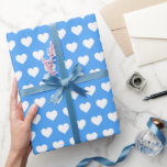 Papel De Regalo Bonito Patrón Corazón Blanco Manganeso Azul<br><div class="desc">El papel de envolvimiento de moda festivo, moderno y sencillo presenta un patrón de corazones blancos bonitos en un elegante fondo azul manganeso. Envuelve tus regalos con amor, perfecto para El día de San Valentín, vacaciones para Navidades, boda, cumpleaños o una ducha de bebé! Diseñado exclusivamente para usted por Happy...</div>