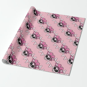 Papel De Regalo Bonito Pirate Kitty Skull