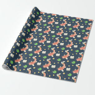 Papel De Regalo Bonito Red Koi
