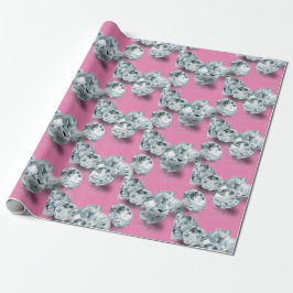 Papel De Regalo Bonito regalo de cristal rosa suave de diamantes