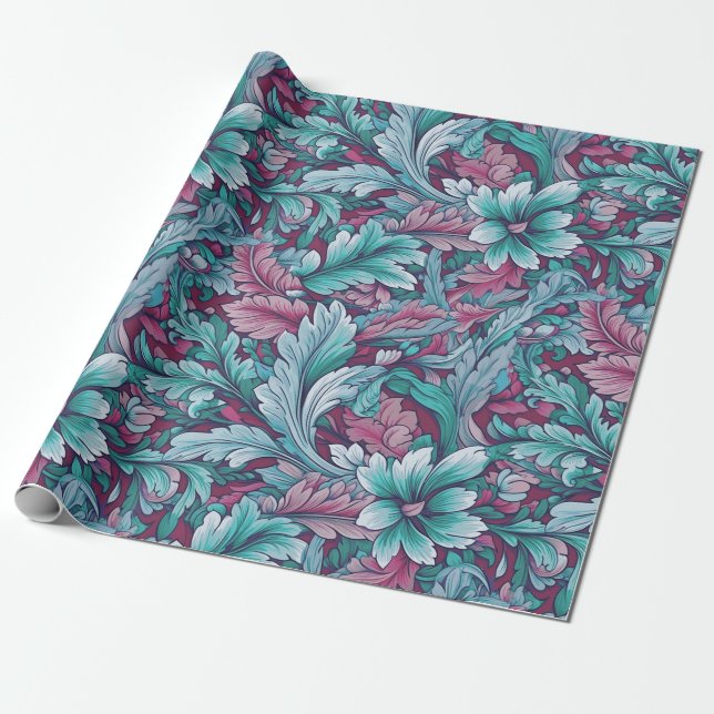 Papel De Regalo Bonito Summer Boda Florals (Desenrollado)