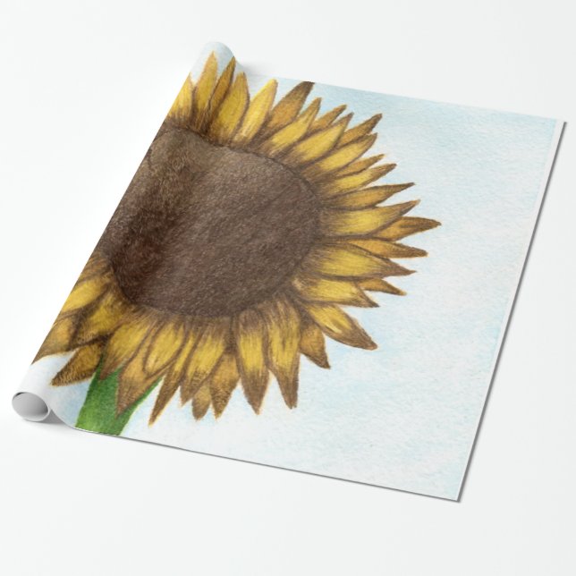 Papel De Regalo Bonito Sunflower (Desenrollado)