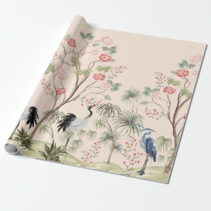 Papel De Regalo Bonito tapiz de estilo chinoiserie exótico. Dibujo