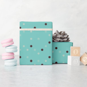 Papel De Regalo Bonito verde claro con puntos
