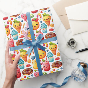 Papel De Regalo Bonitos dulces alegres y graciosos