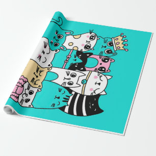 Papel De Regalo Bonitos gatos de gatitos, regalo para el amante de