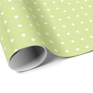 Papel De Regalo Bonitos puntos de Polka Verde Lime