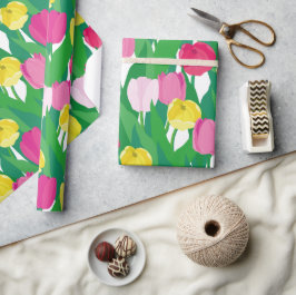 Papel De Regalo Bonitos tulipanes.