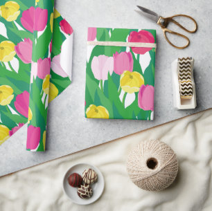 Papel De Regalo Bonitos tulipanes.