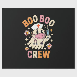 Papel De Regalo Boo Boo Crew Halloween Ghost Nurse Essential T-Shi