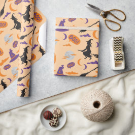 Papel De Regalo ¡Boo! Envoltura de regalo de Halloween para brujas