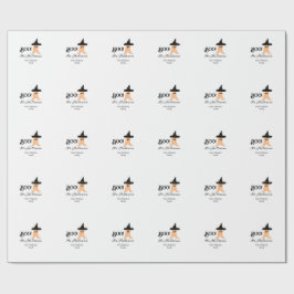 Papel De Regalo Boo, es Halloween de naranja de apellido fantasma