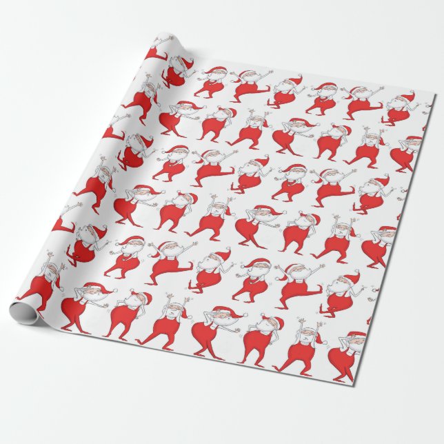 Papel De Regalo Boogie Woogie Santa Claus Navidades Envoltura de r (Desenrollado)