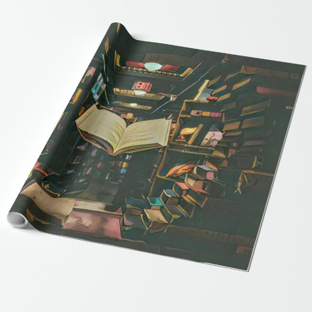 Papel De Regalo Book lover artwork (Desenrollado)