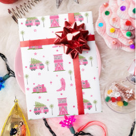 Papel De Regalo Boots contra las vacas costeras contra los Navidad