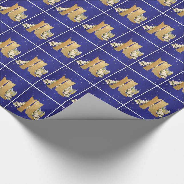 Papel De Regalo Boots de vaquero occidental y envolvimiento navide (Esquina)