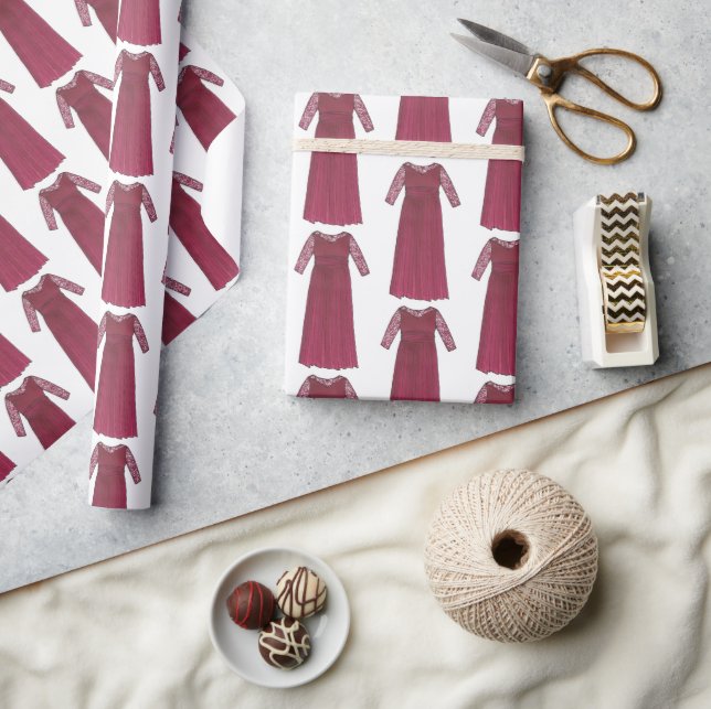 Papel De Regalo Borgoña Madre de la fiesta de la boda de la novia (Artesanía)