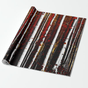Papel De Regalo Bosque Birch Oscuro