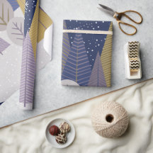 Bosque bohemio con azul marino, Navidades