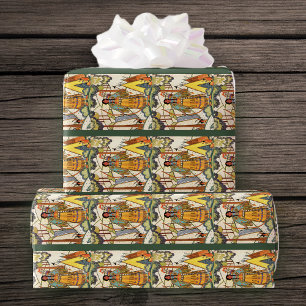 Papel De Regalo Bosque de aldea de nativas nativas nativas nativas