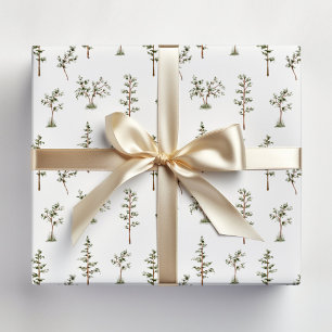 Papel De Regalo Bosque de árboles verdes patrón de tierras boscosa