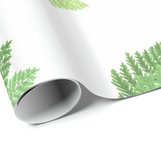 Papel De Regalo Bosque de bosques de bosques de helechos verdes (Esquina del rollo)