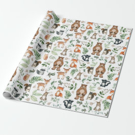 Papel De Regalo Bosque de bosques de vegetación Animales silvestre