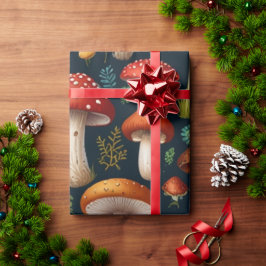 Papel De Regalo Bosque de hongos encantador