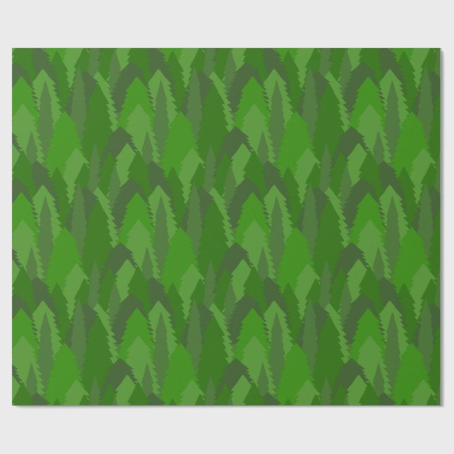 Papel De Regalo Bosque de Pinos (Superficie plana)