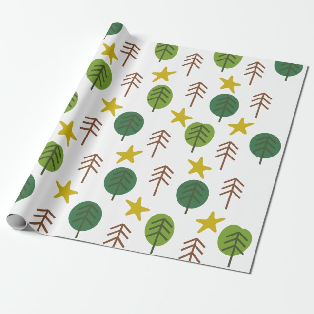 Papel De Regalo Bosque de Scandi (Desenrollado)