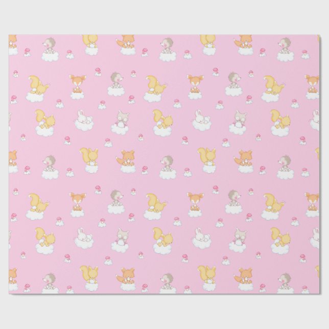 Papel De Regalo Bosque del bebé (Superficie plana)