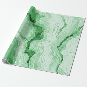 Papel De Regalo Bosque Druzy Verde Agata Look